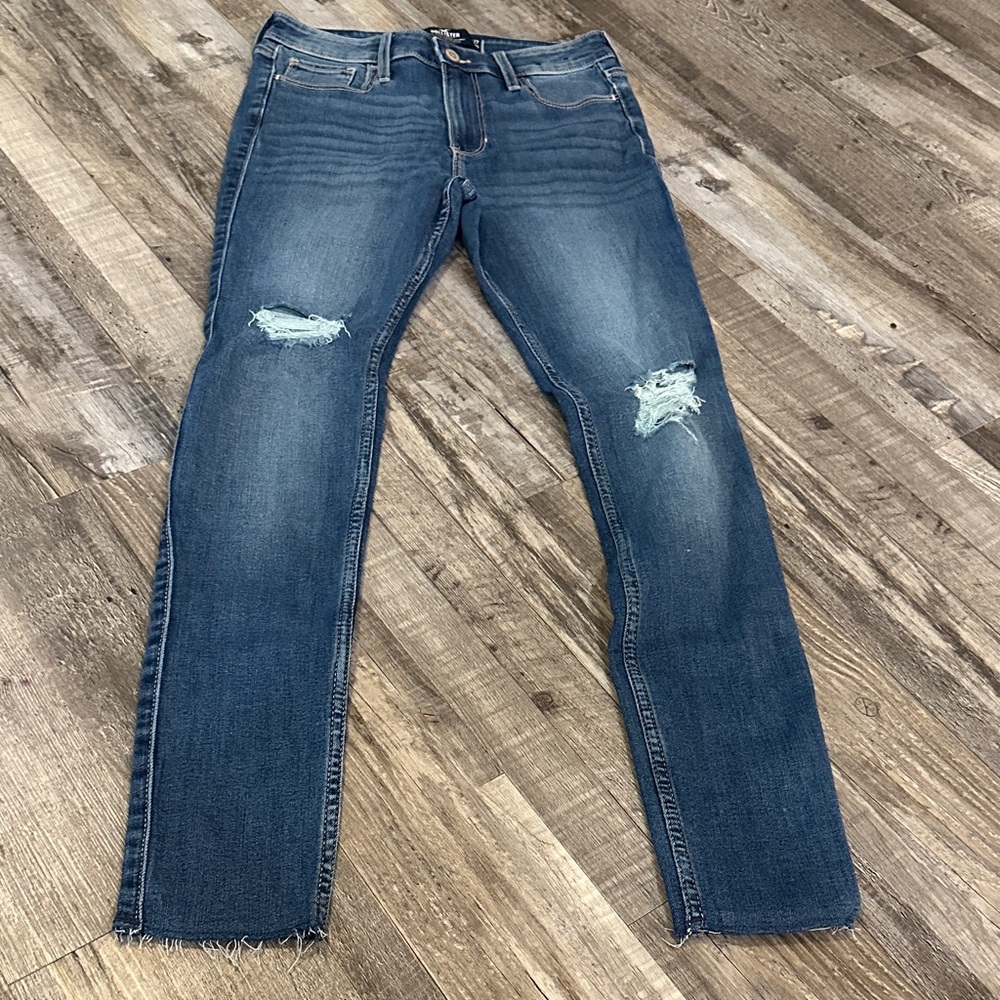 Classic Blue Distressed Women's Jeans